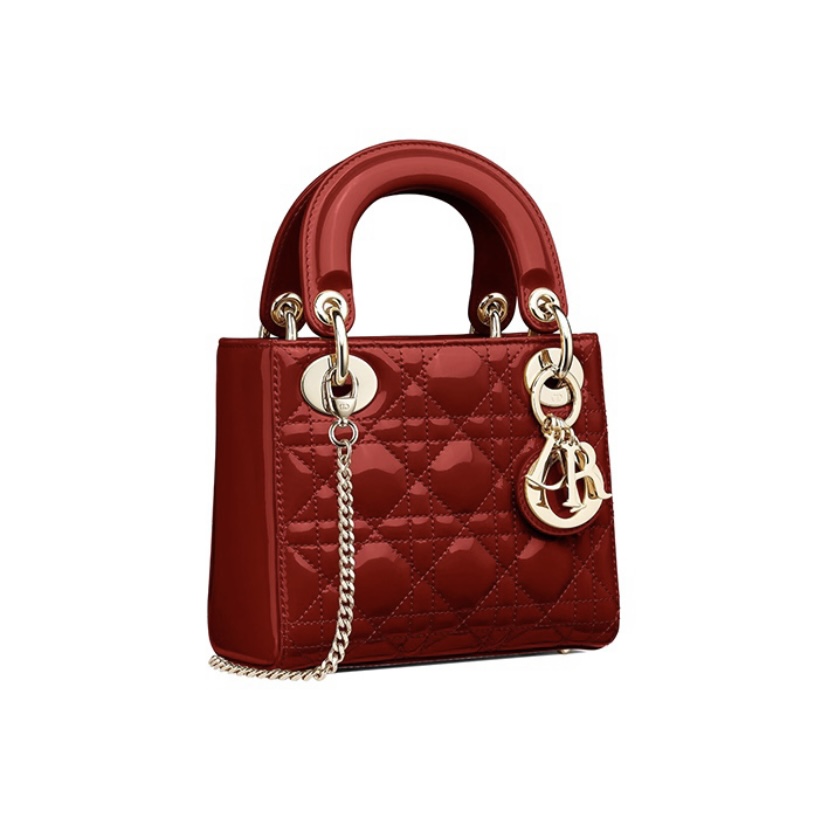 D10r Lady D10r Bag Cannage Lambskin Medium Red