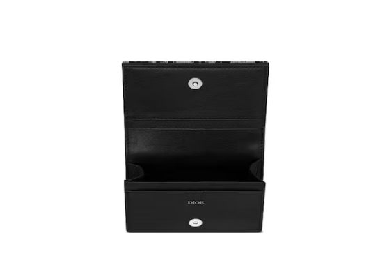 D10r Oblique Business Card Holder Jacquard Beige