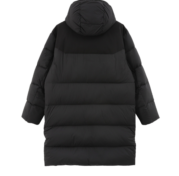 Moncler long hooded down jacket 2024