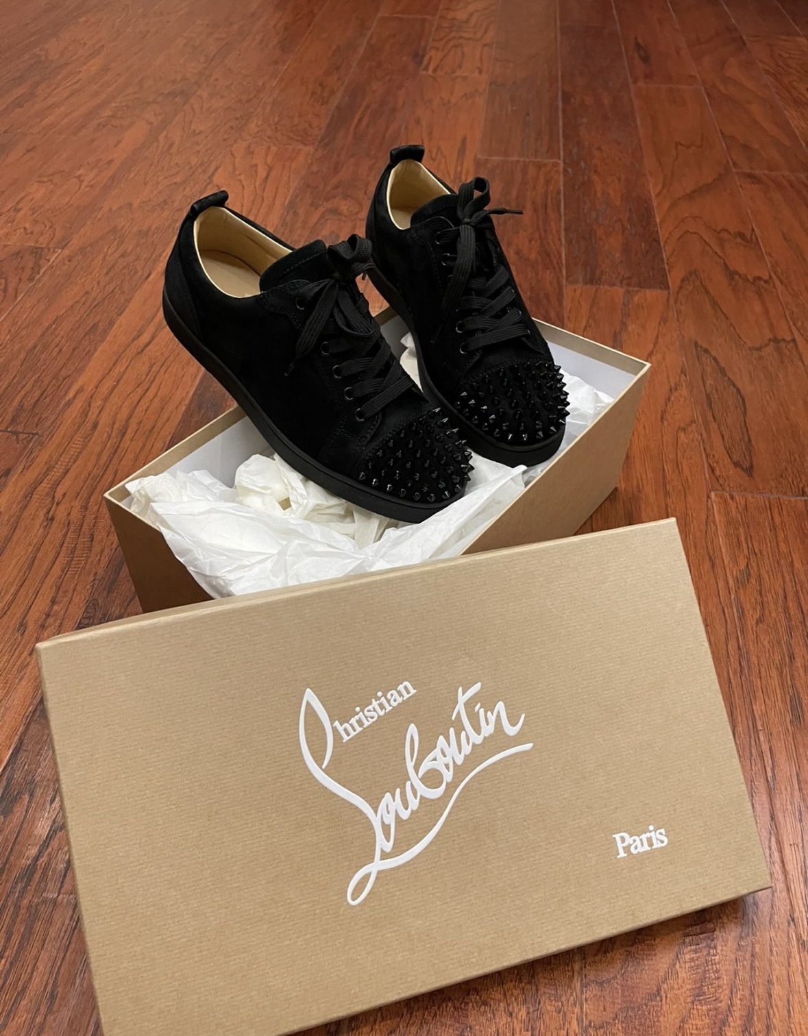 Chr1st1an Louboutin Black L0vis Junior Spikes