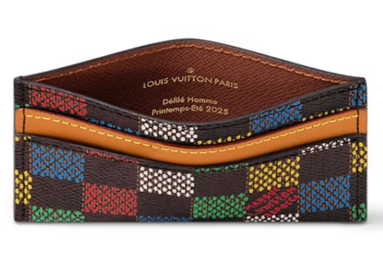 L0vis Vvtt0n Double Card Holder LV Vers Damier Ebene Multicolor