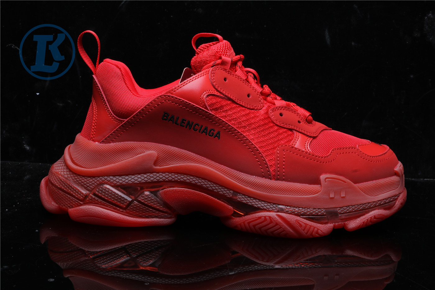 Ba1en*iaga Triple S Clear Sole Red