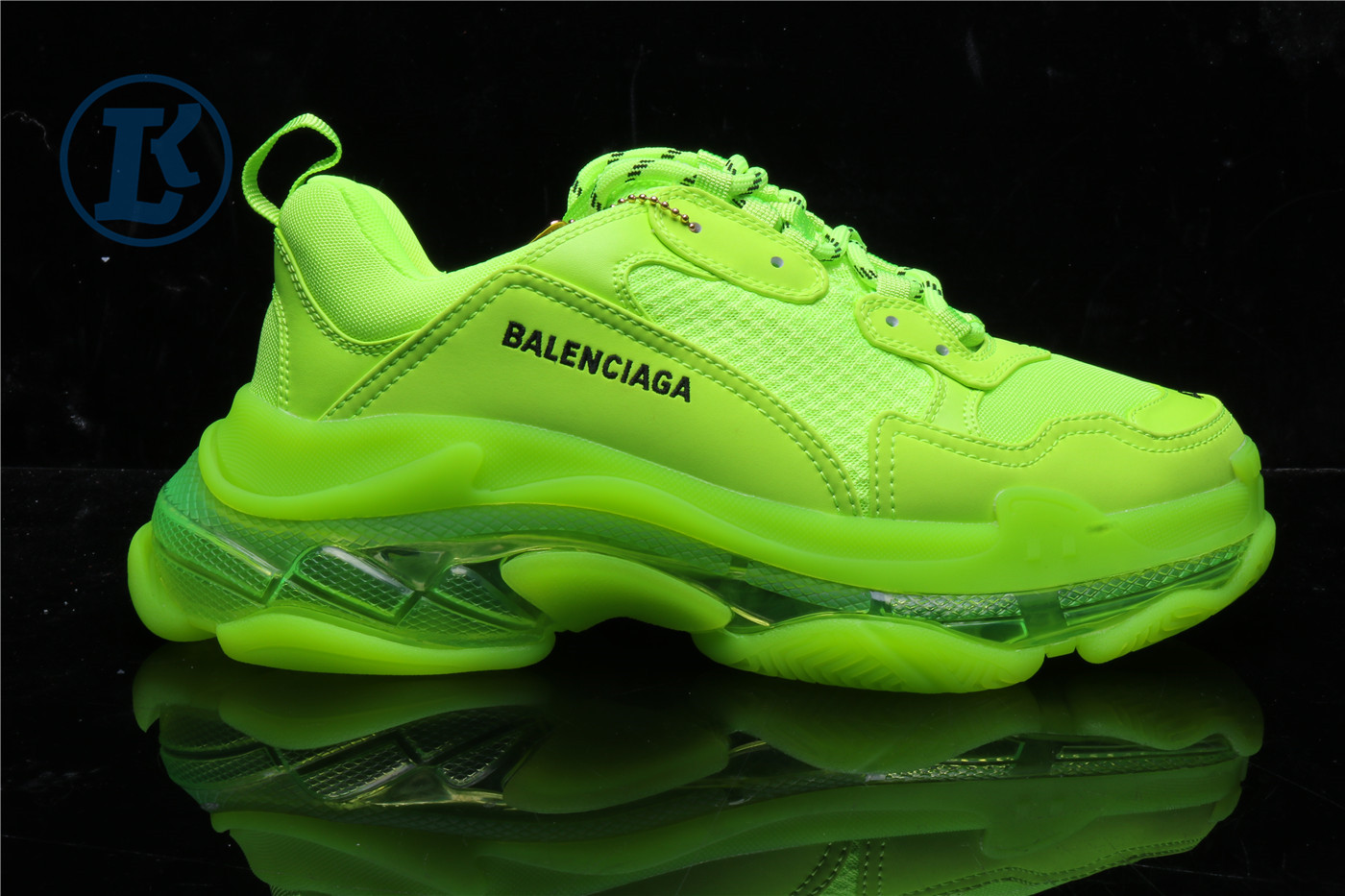 Ba1en*iaga Triple S Clearsole Fluo Yellow