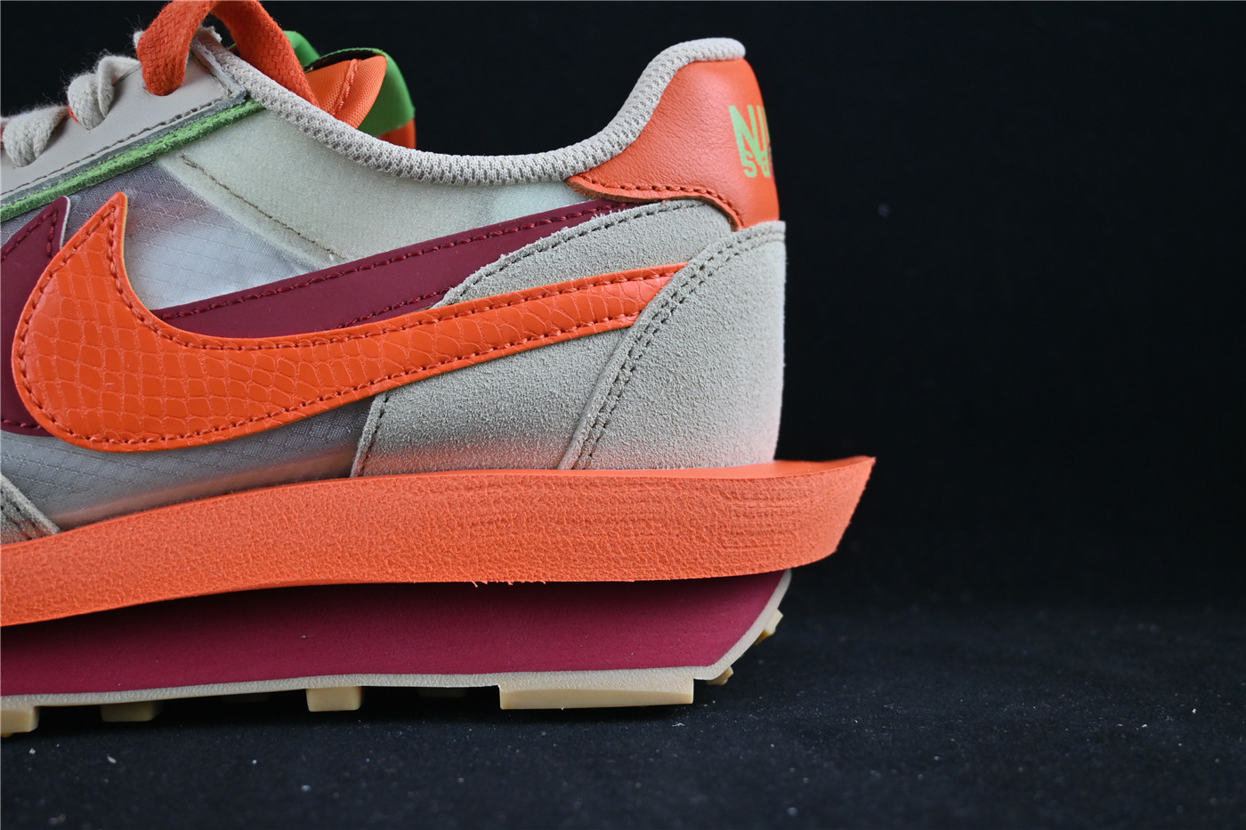 CLOT X SACAI X NIKE LDWAFFLE ORANGE BLAZE