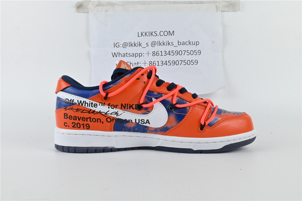 OFF-WHITE X Nike SB Dunk Low Orange Perple White