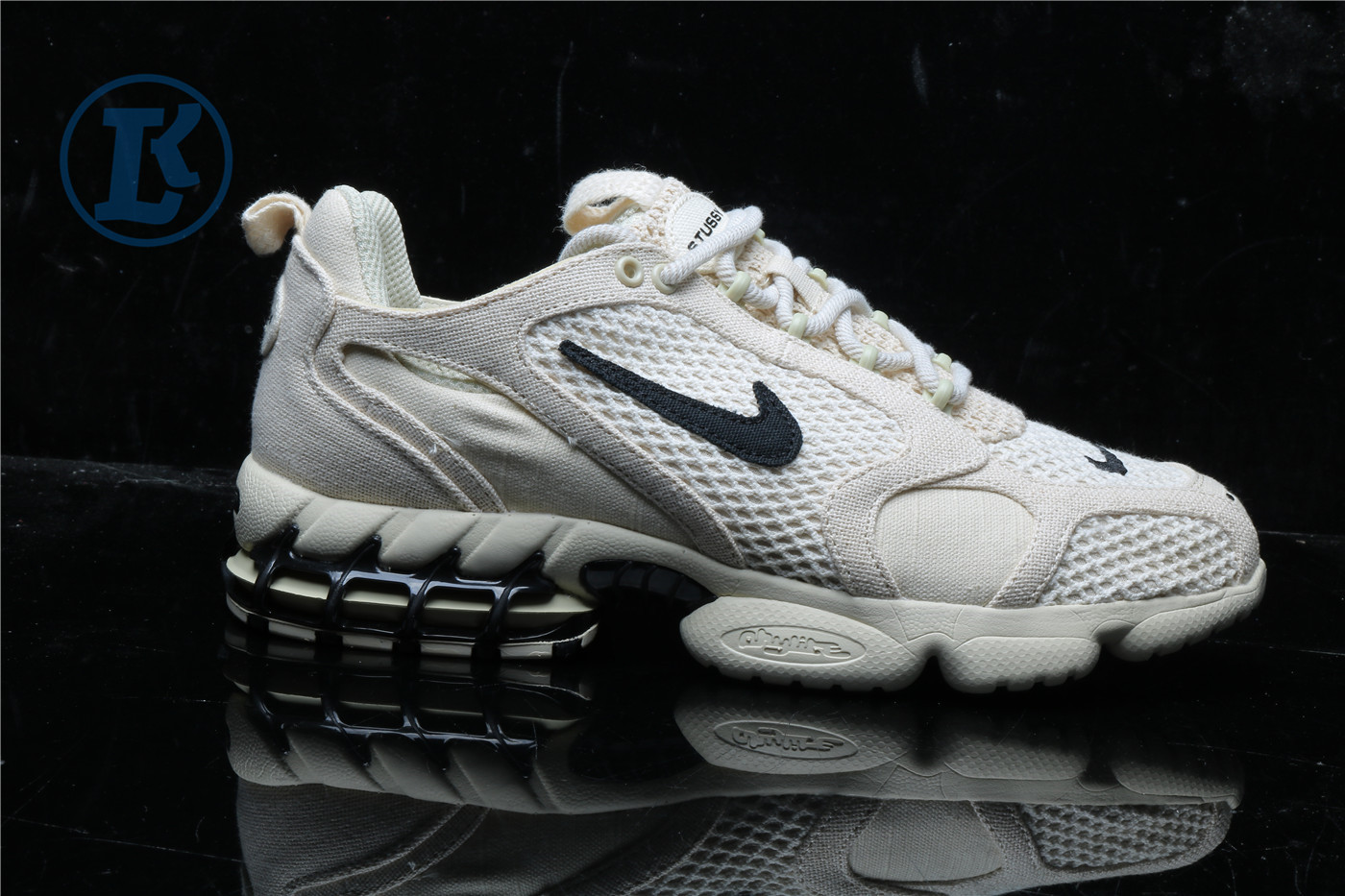 SL Stussy X Nike Air Zoom Spiridon Caged Fossil 2020